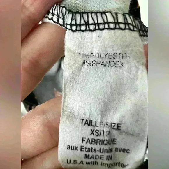 Suzy Shier Womens Floral Black Bodycon  Long Sleeve Wrap Preppy Midi Dress XS - Picture 9 of 9